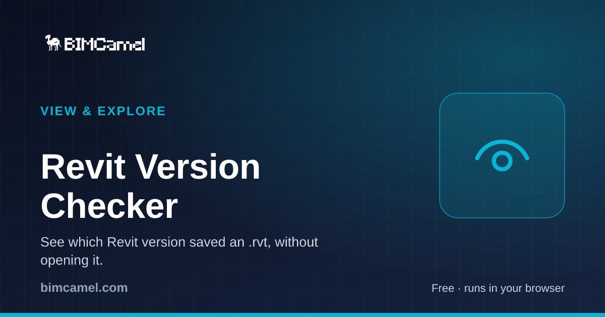 Revit Concept Revit Version Checker — Which Revit Saved This RVT? | BIMCamel